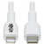 Tripp Lite USB-C to Lightning Sync/Charge Cable (M/M), MFi Certified, White, 2 m (6.6 ft.) M102-02M-WH