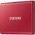 Samsung T7 MU-PC2T0R/AM 2 TB Portable Solid State Drive - External - PCI Express NVMe - Metallic Red MU-PC2T0R/AM