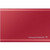 Samsung T7 MU-PC2T0R/AM 2 TB Portable Solid State Drive - External - PCI Express NVMe - Metallic Red MU-PC2T0R/AM