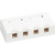 Tripp Lite by Eaton Surface-Mount Box for Keystone Jacks - 4 Ports, White N082-004-WH