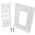 Tripp Lite by Eaton 4-Port Single-Gang Universal Keystone Wallplate, White N080-104