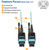 Tripp Lite by Eaton 3 Meter MTP / MPO Patch Cable, 12 Fiber, 40GbE Aqua OM3 Plenum N844-03M-12-P