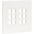 Tripp Lite by Eaton 12-Port Keystone Double-Gang Faceplate, White, TAA N080-212