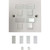 Tripp Lite by Eaton 4-Port UK-Style Keystone Wall Plate, Unloaded Shuttered Module, White N042U-W04-S