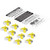 Tripp Lite by Eaton Universal RJ45 Locking Inserts, Yellow, 10 Pack N2LPLUG-010-YW