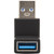 Tripp Lite by Eaton USB 3.0 SuperSpeed Adapter - USB-A to USB-A, M/F, Up Angle, Black U324-000-UP