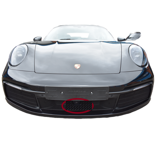 Porsche Carrera 992 (C2,C2S,C4,C4S) - Centre Grille with Front Driving Camera - Black Finish