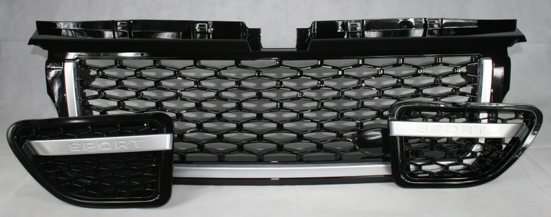 Range Rover Sport (L320) Black Grille with Silver Trim 3 Piece Set - Autobiogrophy look