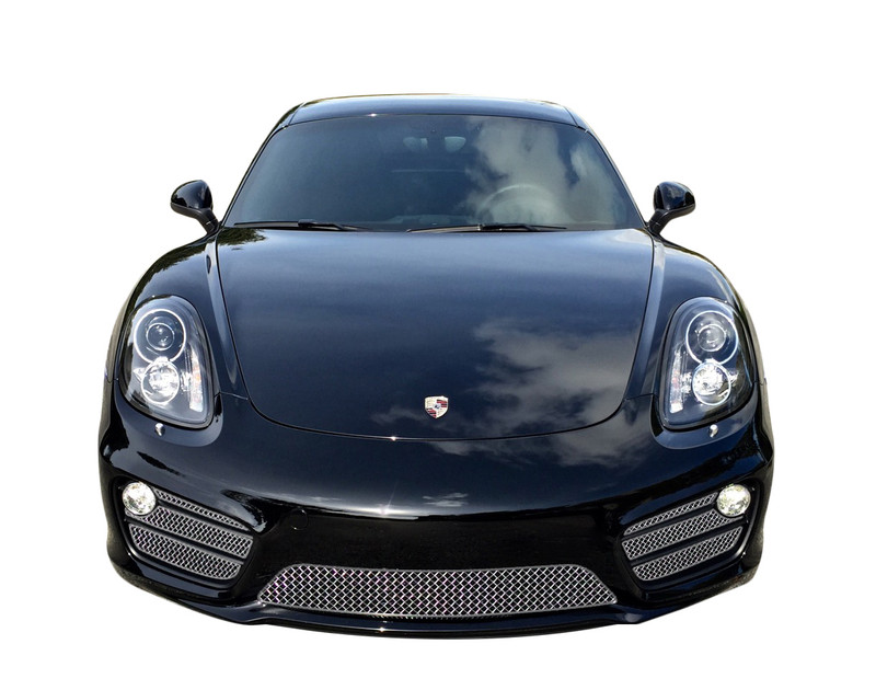Porsche Cayman 981 (Manual/PDK without Sensors)  - Complete Grille Set - Silver finish