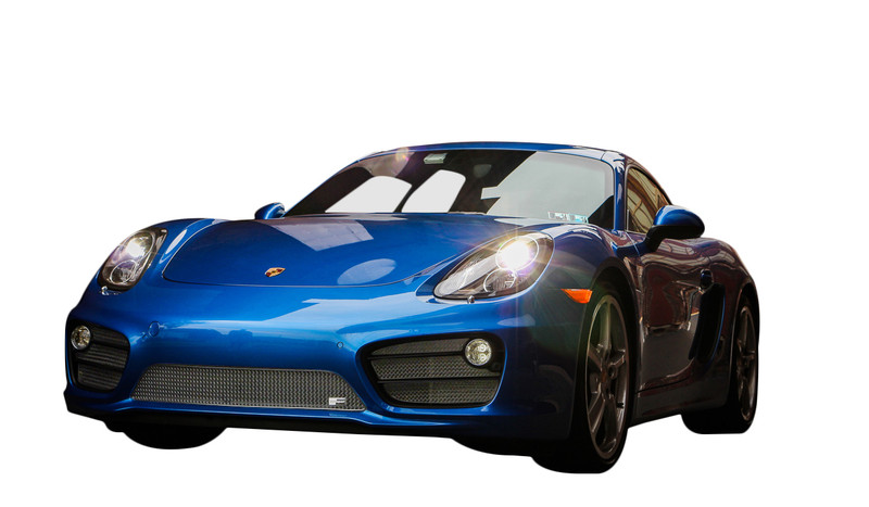 Porsche Cayman 981 (Manual/PDK with Sensors) - Front Grille Set - Silver finish