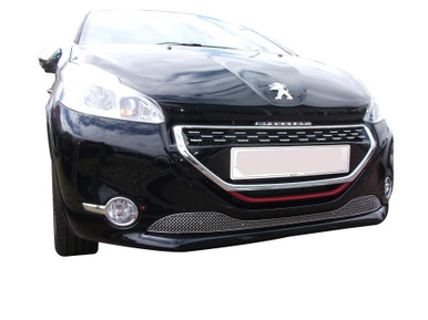 Front Bumper Center Grille Chrome Trim For Peugeot 208 Allure/Active 2012-2014 – Made In France