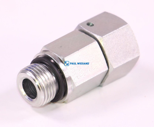 Einschraubverschraubung Geesink mit Überwurfmutter Hydraulikzylinder DIN/ISO 2353/8434-1 G1/2"-16S (M24x1,5) ED verzinkt (02012056)