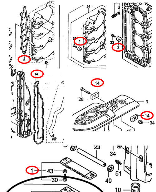 Honda BF75A/90A Anode Replacement Kit  (Honda Gearcase Model)