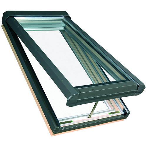Fakro 24 x 70 Electric Venting Deck-Mounted Skylight - Laminated Glass - Fakro