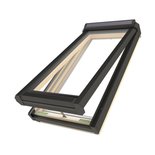 Fakro 32" x 38" Solar Powered Venting Deck-Mounted Skylight - Laminated Glass - Fakro 