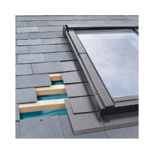 Fakro 46" x 46" Low-Profile Shingle Roof Flashing Kit for Curb Mounted Skylight - Fakro 