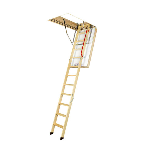 Fakro 30" x 54" up to 10'1" Thermo Wood Attic Ladder - Fakro 