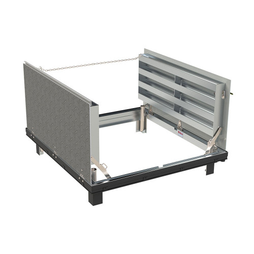 BILCO 60" x 60" Aluminum Drainage Panel - H20 Loading - Double Leaf - Bilco 
