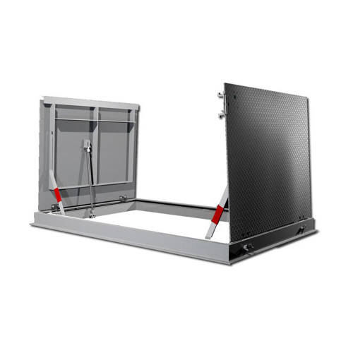 Acudor 48" x 48" Watertight Floor Panel - Cast-in-Place - 300 lbs / sq ft loading - Double Leaf -  Acudor 