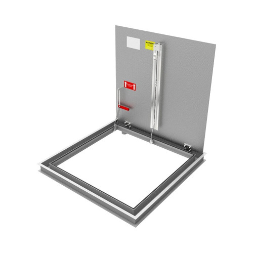 Babcock Davis 48" x 72" Drainable Diamond Tread Floor Door - 300 PSF - Babcock-Davis 