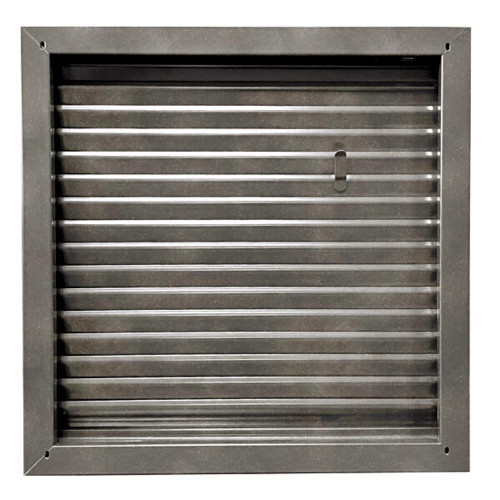Best Access Doors 18" x 18" Fire-Rated Adjustable Z-Blade Gray Door Louver - Best 