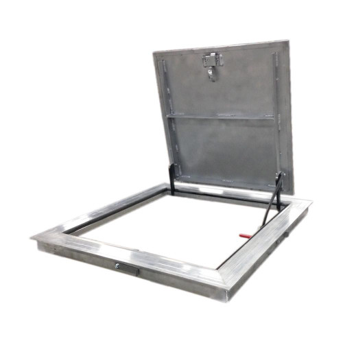 Milcor 3'0" x 3'0" Security Aluminum Flush Floor Door - Single Leaf - Milcor 