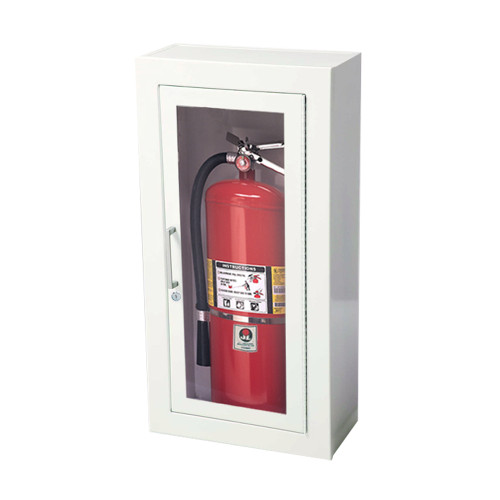 JL Industries Ambassador - Steel Fire Extinguisher Cabinet - Surface Mount - Full Glass with SAF-T-LOK with Pull Handle - JL Industries 