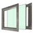Best Access Doors 6" x 27" Gray Beveled Vision Lite with Fasteners - Best 