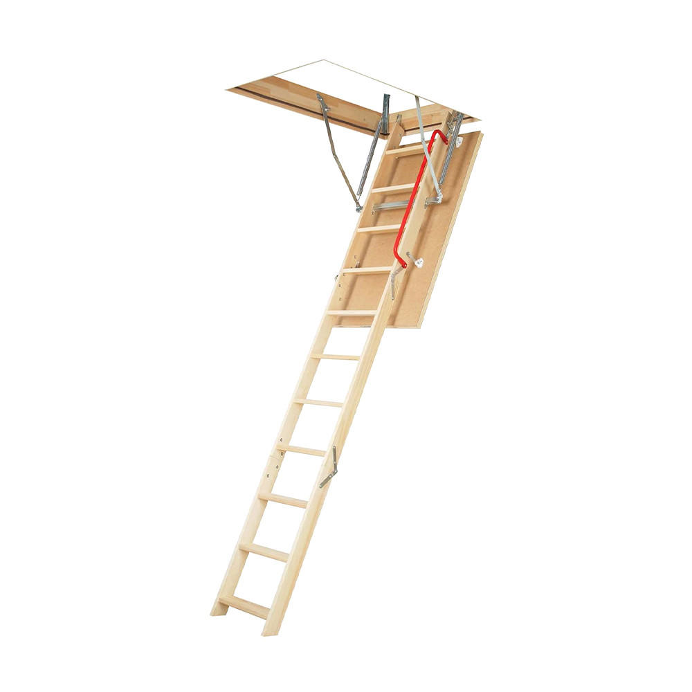 Fakro 22.5" x 54" up to 10'1" 300 lbs load Capacity Insulated Wood Attic Ladder LWP - Fakro 