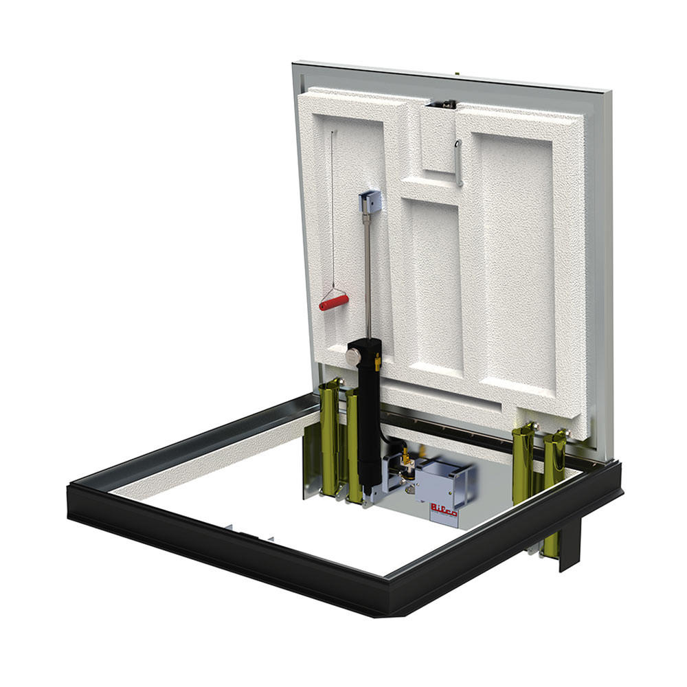 BILCO 30" x 48" Fire Rated Floor Door without Automatic Closing System - Aluminum - Bilco