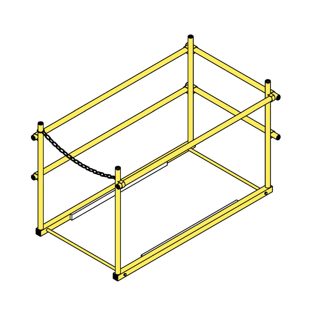 JL Industries 48" x 48" SHWC™ Safety Rail For Roof Openings - JL Industries 