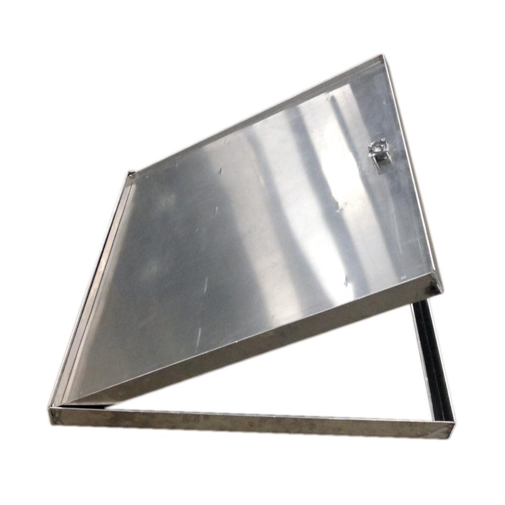 Milcor 3'0" x 3'0" - Non Security Aluminum Floor Door - 1/8" Plate & 1/8" Recessed for Floor Tiles - Milcor 