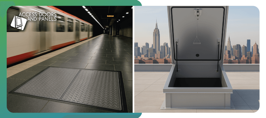 How Do You Choose Heavy-Duty Floor Doors and Roof Hatches for High-Traffic, Large-Scale Builds?