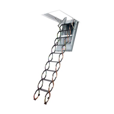 25" x 47" up to 10'6" Scissor Attic Ladder 60 min - Fire Rated - Fakro