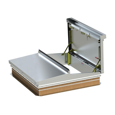 48" x 48" Equipment Access Roof Hatch - Stainless Steel - Double Leaf - Bilco