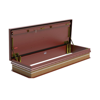 30" x 96" Service Stair Access Roof Hatch - Steel - Miami-Dade Approved - Bilco