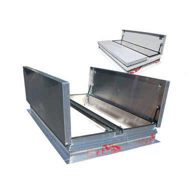 48" x 72" Galvanized Smoke Vent - Double Leaf - Best