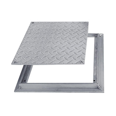 18" x 18" Removable Flush Floor Panel - Diamond Plate - Acudor