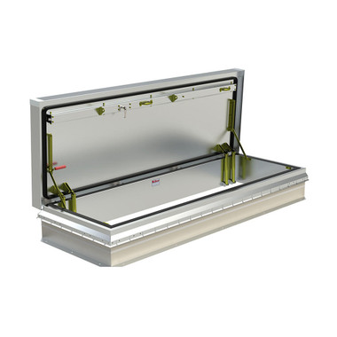 30" x 96" - Thermally Broken - Service Stair Access Roof Hatch - Aluminum - Bilco
