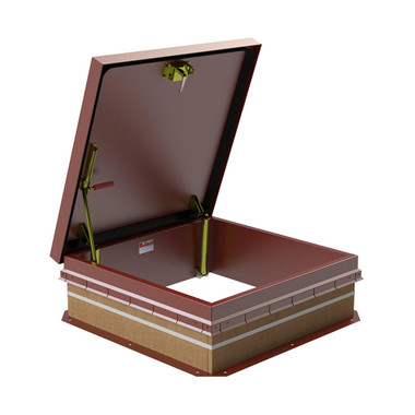 36" x 36" Ladder Access Roof Hatch - Steel Curb & Aluminum Cover - Bilco