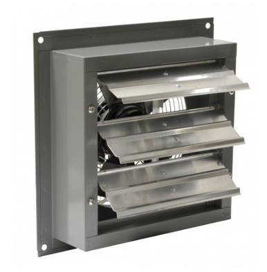 SD Exhaust Fan w/ Shutters 10 inch 2 Speed 500 CFM w/ Cord & Plug Direct Drive SD10
