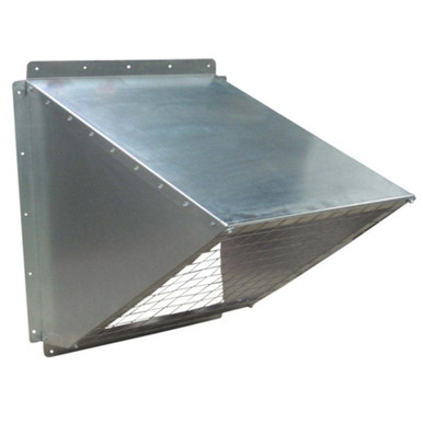 24 inch Galvanized Weather Hood w/ Birdscreen GH-KD24