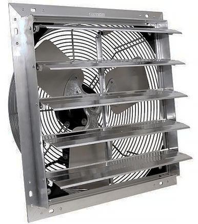 Shutter Exhaust Fan w/ Cord & Plug 20 inch 4250 CFM 3 Speed Direct Drive 101303