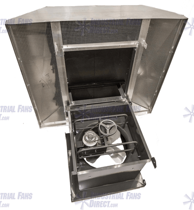 AirFlo Explosion Proof Hooded Roof Exhauster 24 inch 6696 CFM Belt Drive 3 Phase N1924-E-3-E
