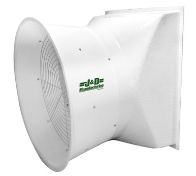 Tornado Fiberglass Exhaust Fan w/ Cone & Aluminum Shutters and Gold Star Motor 36 inch 8172 CFM Direct Drive VFA36SC-GS