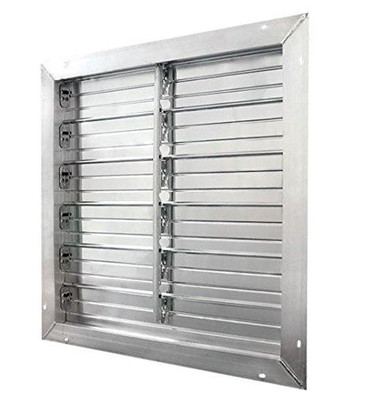 J & D Aluminum Intake Motorized Power Shutter 40 Inch w/ 10' Cord VRSG40A-PSC
