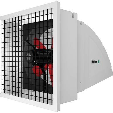 System 1 Shutter Panel Fan w/ Hood & Wireguard 12 inch 1282 CFM Variable Speed 120V S1124E1-Q