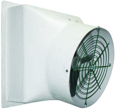 Tornado Fiberglass Exhaust Fan No Cone w/ Aluminum Shutters & Gold Star Motor 24 inch 5320 CFM Direct Drive VFA24P-GS