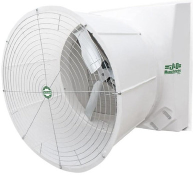 Storm Torque Fiberglass Exhaust Fan w/ Poly Shutters 55 inch 27986 CFM 3 Phase Torque Drive VMTP55G3C23-SL