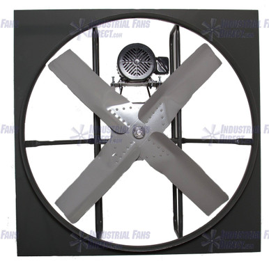 AirFlo-N800 Panel Mount Exhaust Fan 24 inch 6219 CFM Belt Drive 3 Phase N824-C-3-T